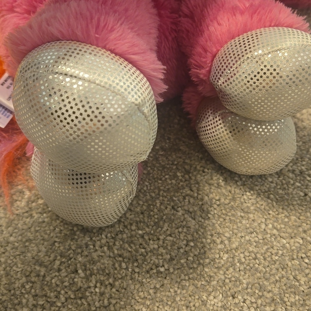 Crystal Aurora World Plush Pink Unicorn Toy 12" - Picture 6 of 7
